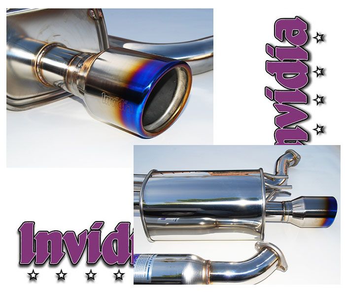 INVIDIA Q300 Roll Titanium Burnt Tip Catback Exhaust for Civic *SI Sedan 06-11*