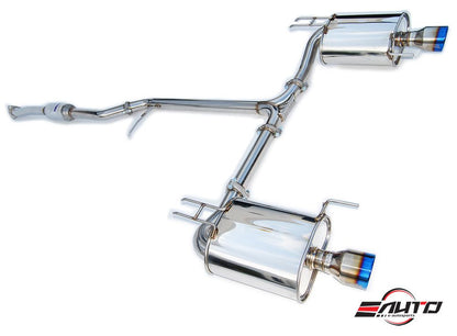 INVIDIA Q300 110mm Dual Roll Titanium Tip Catback Exhaust for Acura TSX 04-08