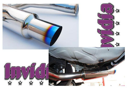 INVIDIA N1 Racing Titanium Burnt Tip Catback Exhaust for Subaru WRX STI 15-21