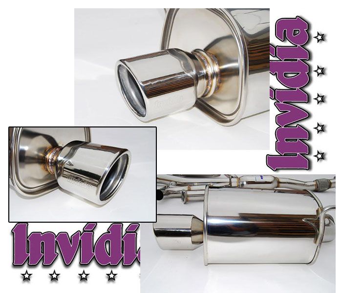 INVIDIA Q300 Dual SS Tip Catback Exhaust for WRX Sedan 08-10, Forester XT 09-13