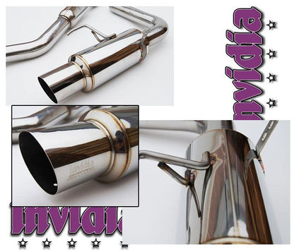 INVIDIA N1 101mm SS Tip 3"Pipe Catback Exhaust *Resonator for WRX STI 15-18