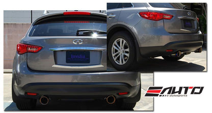 INVIDIA GEMINI Roll Titanium Tip Catback Exhaust for FX35 FX37 QX70 *V6* 09-20