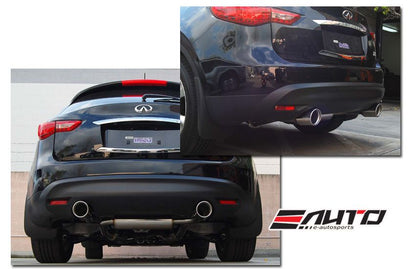 INVIDIA GEMINI Roll Stainless Tip Catback Exhaust for FX35 FX37 QX70 *V6* 09-20