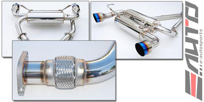 INVIDIA GEMINI 1 layer Titanium Tip Catback Exhaust for FX35 FX37 QX70 *V6 09-20