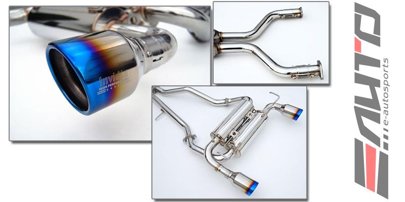 INVIDIA GEMINI Dual Rolled Titanium Tip Catback Exhaust for 370z Coupe Z34 09-21