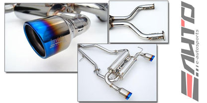 INVIDIA GEMINI Dual Rolled Titanium Tip Catback Exhaust for 370z Coupe Z34 09-21