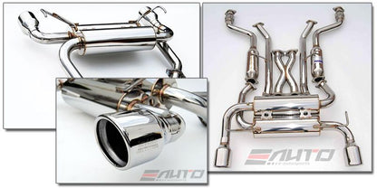 INVIDIA GEMINI Dual Roll Stainless Tip Catback Exhaust for 370z *Coupe Z34 09-21
