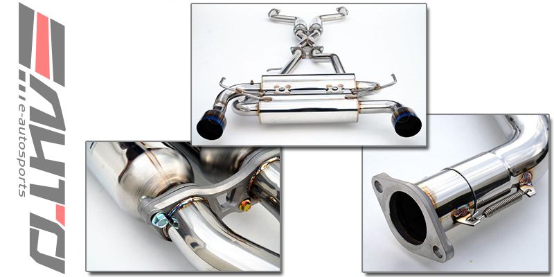 INVIDIA GEMINI Dual 1LYR Titanium Burnt Tip Catback Exhaust for 370z Coupe 09-21