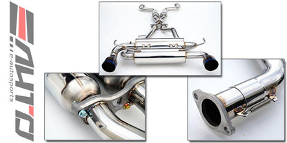 INVIDIA GEMINI Dual 1LYR Titanium Burnt Tip Catback Exhaust for 370z Coupe 09-21
