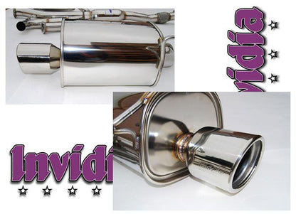 INVIDIA Q300 110mm Dual SS Tip Catback Exhaust for LEGACY 2.5GT Turbo 10-13