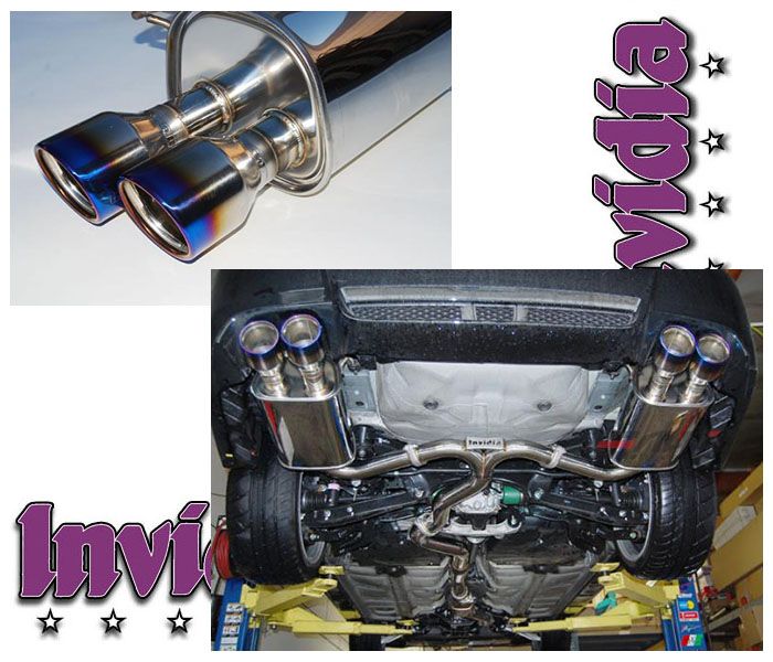 INVIDIA Q300 4 Roll Titanium Bunrt Tip Catback Exhaust for WRX STi *11-14 Sedan*