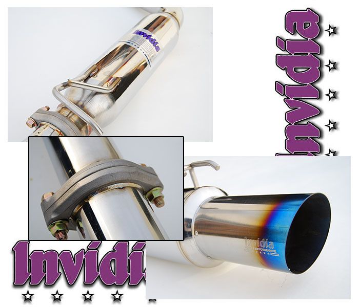 INVIDIA 3" Pipe N1 Titanium Burnt Tip Catback Exhaust for Civic *SI Coupe 12-15*