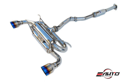 INVIDIA Gemini R400 Titanium Burnt Tip Catback Exhaust for BRZ FRS 86 GR86 13-24
