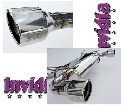 INVIDIA Q300 Dual Stainless Roll Tip Catback Exhaust for BRZ FRS GR86 86 13-24