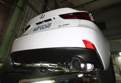 INVIDIA Q300 Titanium Burnt Tip Axle Back Exhaust for IS250 IS300 IS350 V6 14-20