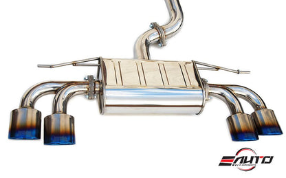 INVIDIA Q300 110mm Quad Oval Titanium Tip Catback Exhaust for Golf R MK7 15-17