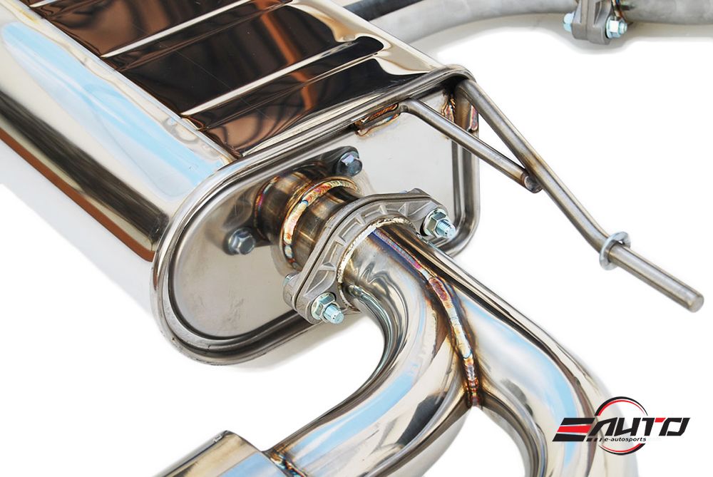 INVIDIA Q300 110mm Quad Oval Titanium Tip Catback Exhaust for Golf R MK7 15-17