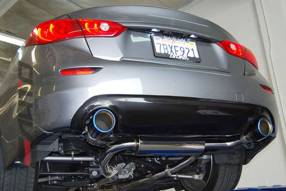 INVIDIA GEMINI Titanium Burnt Roll Tip Catback Exhaust for Q50 3.0t 3.7L 14-23