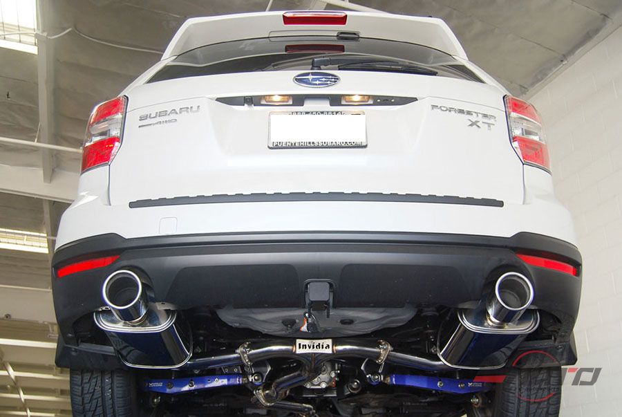 INVIDIA Q300 Dual Stainless Tip Catback Exhaust for *SJ* Forester XT 2.0XT 14-18