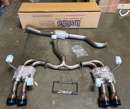 INVIDIA Gemini R400 4 Tip *21lbs Full Titanium Catback Exhaust for WRX STi 15-21