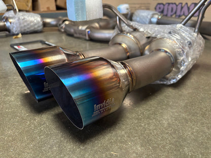 INVIDIA Gemini R400 4 Tip *21lbs Full Titanium Catback Exhaust for WRX STi 15-21