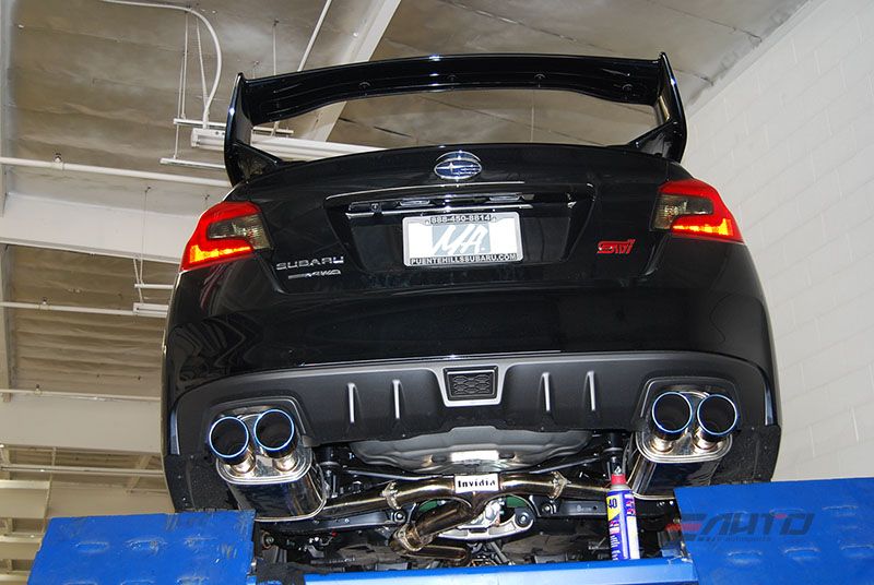 INVIDIA Q300 Quad Titanium Burnt Tip Catback Exhaust for Subaru WRX STi 15-21