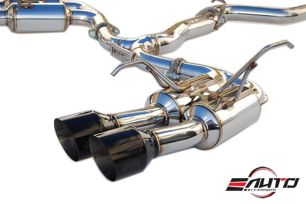 INVIDIA GEMINI R400 Quad Black Tip Catback Exhaust for Subaru WRX STi 15-21
