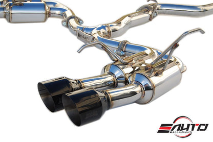INVIDIA GEMINI R400 Quad Black Tip Catback Exhaust for Subaru WRX STi 15-21