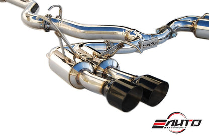 INVIDIA GEMINI R400 Quad Black Tip Catback Exhaust for Subaru WRX STi 15-21