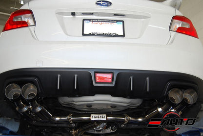 INVIDIA GEMINI R400 Quad Black Tip Catback Exhaust for Subaru WRX STi 15-21