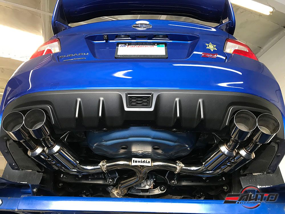INVIDIA GEMINI R400 Quad Stainless Tip Catback Exhaust for Subaru WRX STi 15-21
