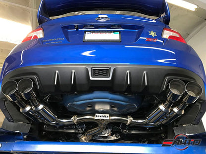INVIDIA GEMINI R400 Quad Stainless Tip Catback Exhaust for Subaru WRX STi 15-21