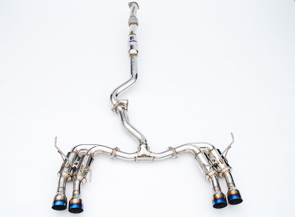 INVIDIA GEMINI R400 Quad Titanium Tip Catback Exhaust for Subaru WRX STi 15-21