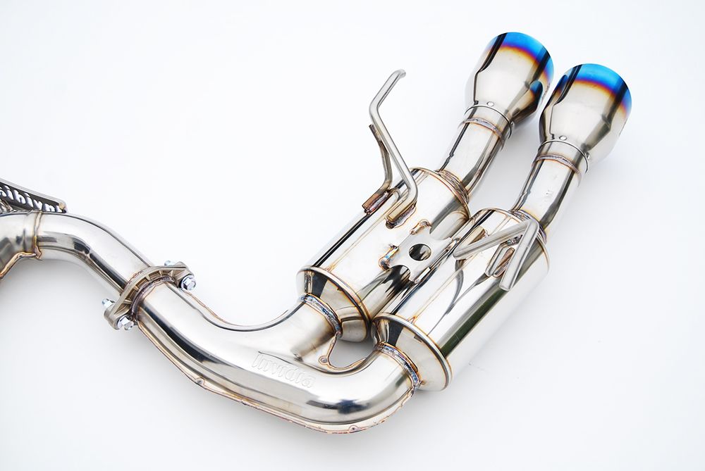 INVIDIA GEMINI R400 Titanium Burnt Tip Catback Exhaust for WRX STi 11-14 *Sedan*