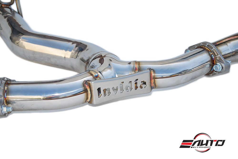 INVIDIA GEMINI R400 Titanium Burnt Tip Catback Exhaust for WRX STi 11-14 *Sedan*