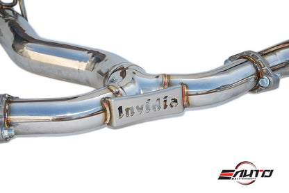 INVIDIA GEMINI R400 Titanium Burnt Tip Catback Exhaust for WRX STi 11-14 *Sedan*