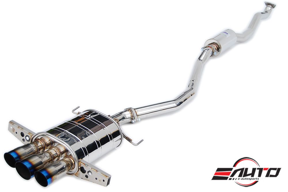 INVIDIA N1 101mm Stainless Tip Catback Exhaust Prelude Base 97-01 BB6 + Silencer