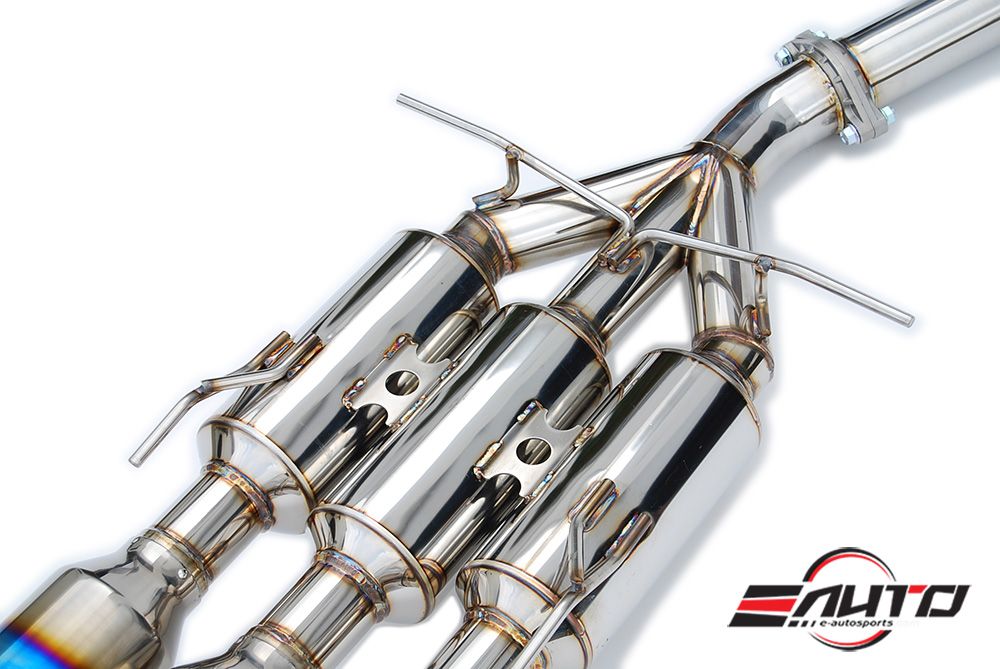 INVIDIA GEMINI R400 Titanium Burnt Tip Catback Exhaust for *Si Coupe Civic 17-20