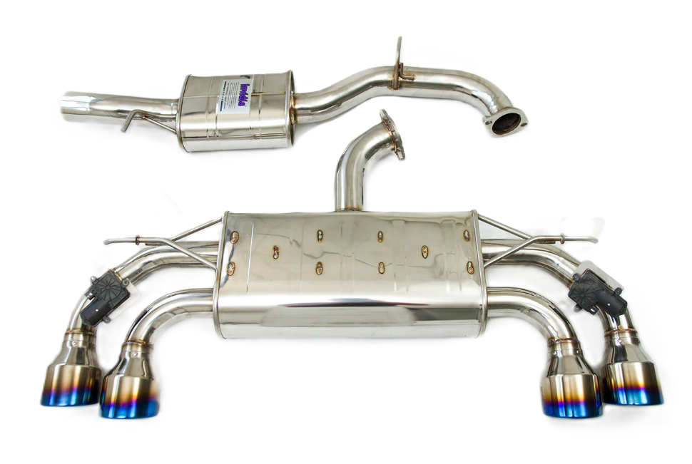INVIDIA Q300 Quad Titanium Burnt Tip Catback Exhaust for Golf R MK7.5 18-21