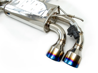 INVIDIA Q300 Quad Titanium Burnt Tip Catback Exhaust for Golf R MK7.5 18-21