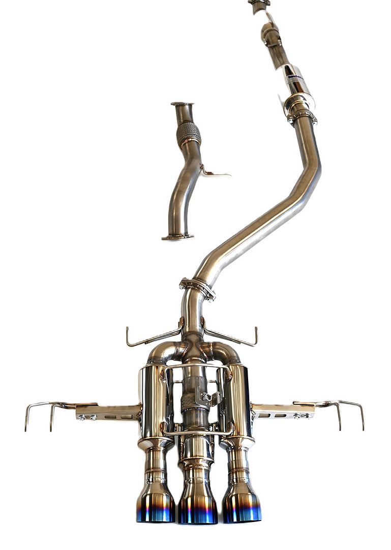 INVIDIA GEMINI R400 Burnt Tip Catback Exhaust +Front Pipe for Integra Type-S DE5 23-25