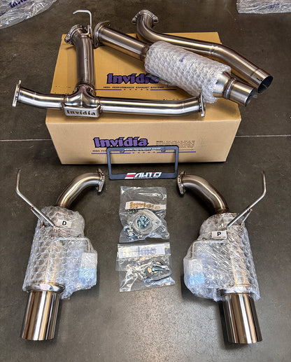 INVIDIA N1 GT Stainless Tip Catback Exhaust +Resonator for WRX 22-25
