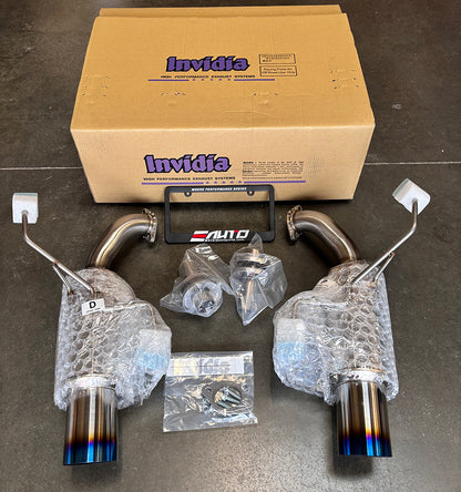 INVIDIA N1 GT Dual Titanium Burnt Tip Axle Back Exhaust for Subaru WRX 22-25 VB