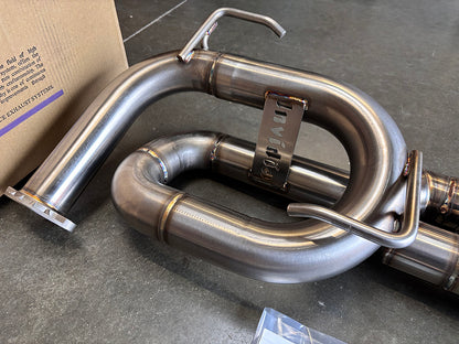 INVIDIA Twin Loop Stainless Tip Catback Exhaust +Resonator WRX 22-26