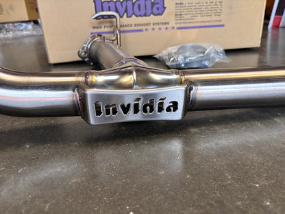 INVIDIA Twin Loop Stainless Tip Catback Exhaust +Resonator WRX 22-26