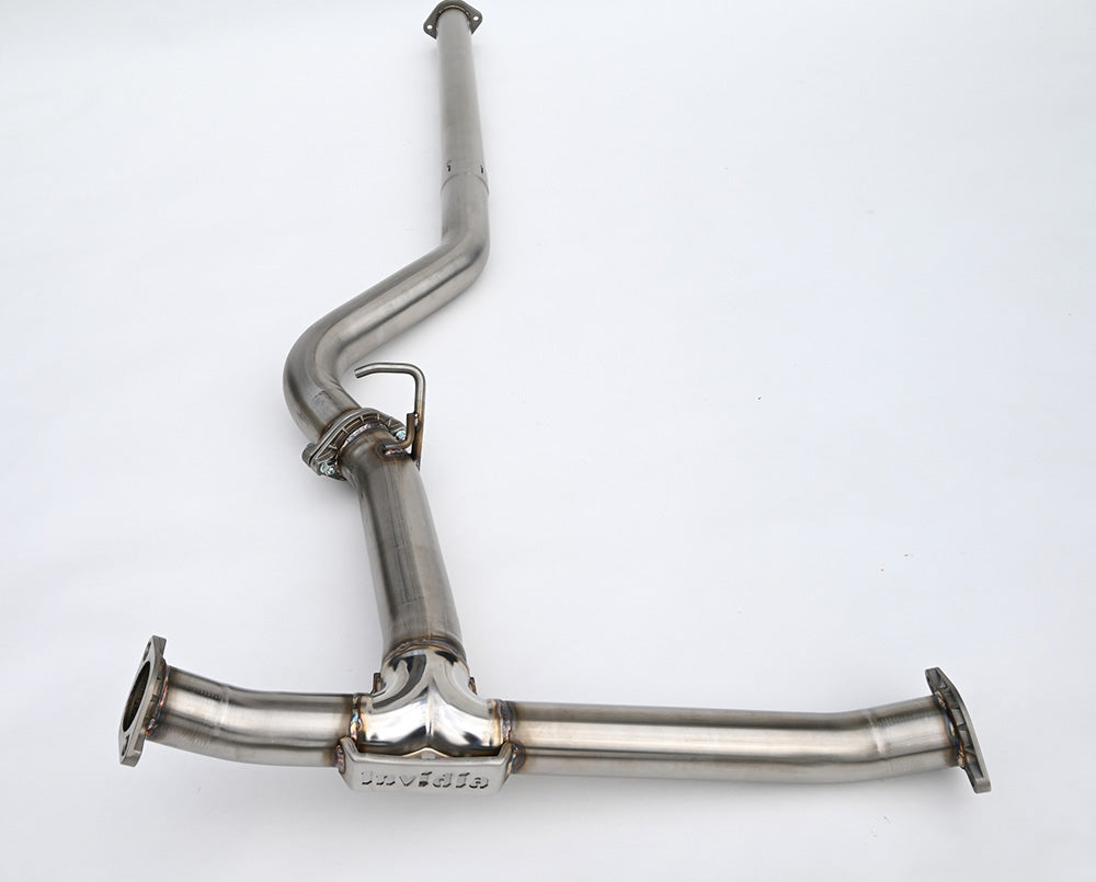 INVIDIA Twin Loop Stainless Tip Catback Exhaust Non-Resonator WRX 22-26