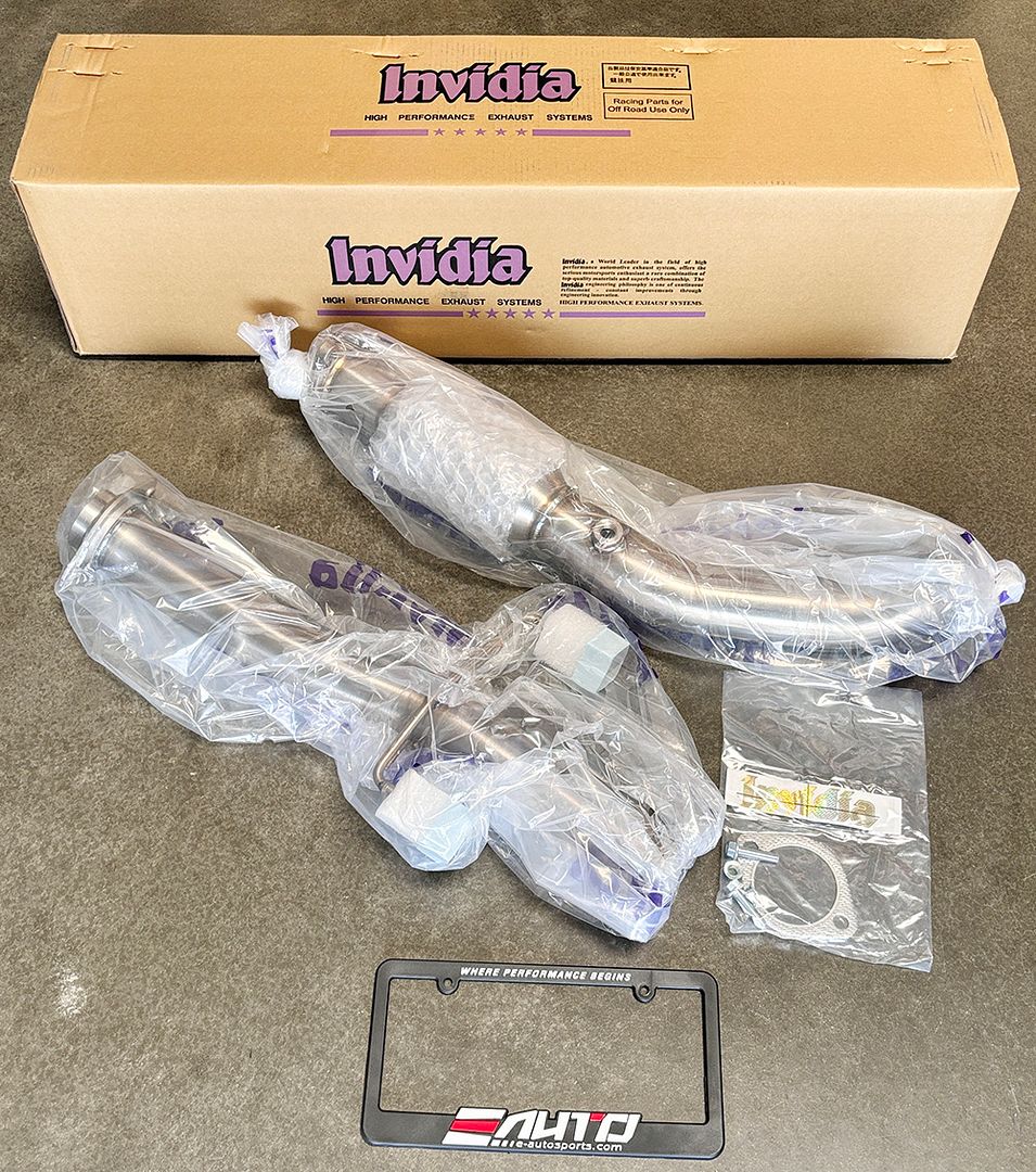 INVIDIA N1 101mm Stainless Tip Catback Exhaust Prelude Base 97-01 BB6 + Silencer