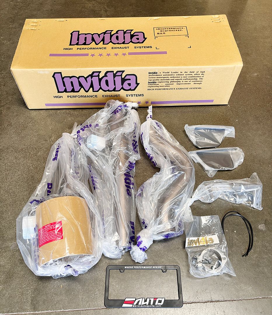 INVIDIA N1 101mm Stainless Tip Catback Exhaust Prelude Base 97-01 BB6 + Silencer
