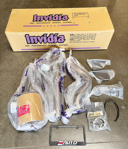 INVIDIA N1 101mm Stainless Tip Catback Exhaust Prelude Base 97-01 BB6 + Silencer