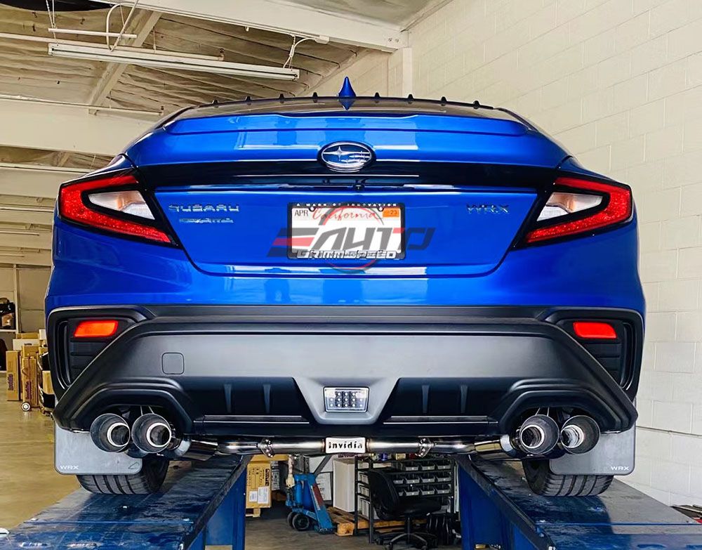 INVIDIA GEMINI R400 Quad Titanium Burnt Tip Catback Exhaust for Subaru WRX 22-25